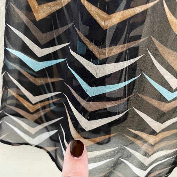 Diane Von Furstenberg Kipling Caftan Beach Cover Up Geometric Print Size 4 - Picture 15 of 17